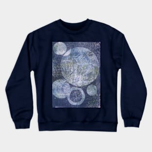 Blue Cosmos Monoprint Crewneck Sweatshirt